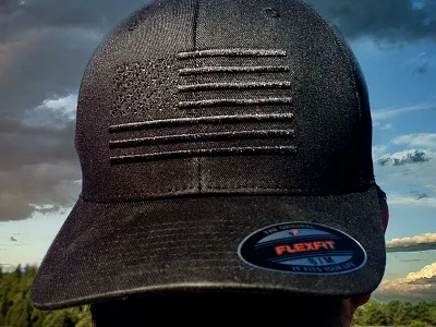 Black American Flag Hat at Eagle Six Gear black american flag hat black flexfit hat custom made flexfit cap. eagle six gear flexfit hat