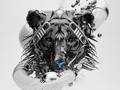 DVBLE TRVBLE MUSIC ALBUM COVER ILLUSTRATIONS 3d adobe album cover design behance cinema 4d graphic design illustration music album photoshop tiger