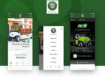 Mobile Screen Design app application design golfcart green mobile ui ux