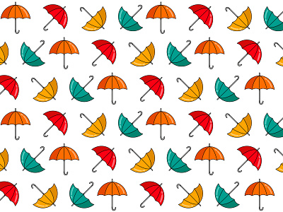 Pattern with umbrellas colorful art colorful design design illustration illustrator pattern pattern design vector