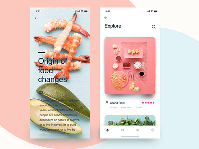 Explore food app ui