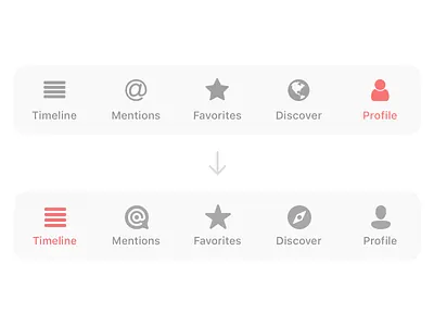 UI Icons for Icro app at mark blog compass github icons icro ios micro micro.blog navbar pictograms profile star tabbar timeline ui
