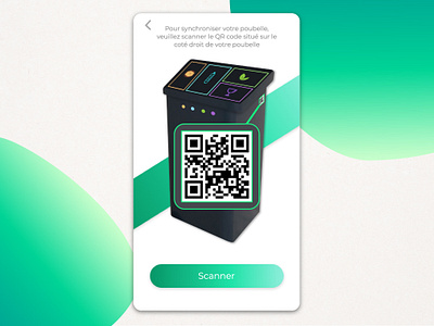 Citizen Earth Trash Synchronisation Part 2 app design ecology gradient green app mobile app ui ux ux design wireframe