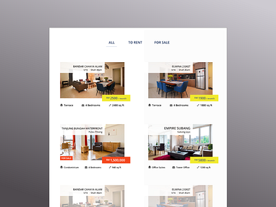 Property Listings adobe photoshop cc design listings minimal property uidesign ux ui website