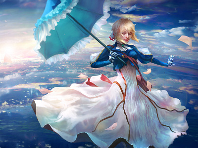 Violet Evergarden art character concept illustration wow how studio wowhow wowhowstudio