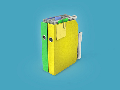 Office documents 3Dicon 3d 3dicon attachment design document documents folder folder icon folders icon icondesign icondesigner illustration office office icons paper