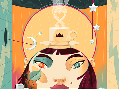 Midnight Java adobe illustrator adobe photoshop advertising digital art drawing editorial graphic illustration magazine painting postcard