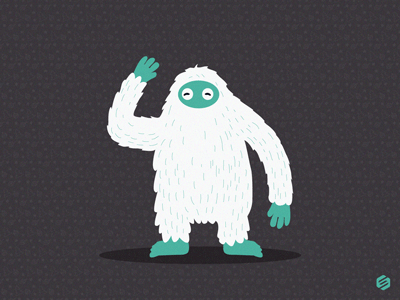 Yeti 2d animation bigfoot cute illustraor motion wave yeti