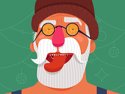 who is claus? 01 2019 beard christmas claus colours design freelance glasses illustration natal new year noel santa santa claus sunglasses texture trend vacation vector xmas