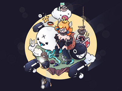 Browsette app character design game icon illustration isometric