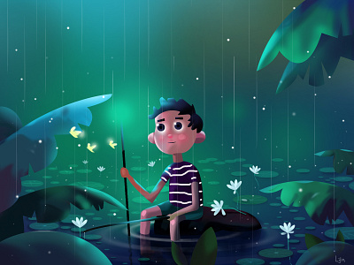quintessence of happiness creative design hiwow illustratio illustration lotus lotus flower muhamed sajid