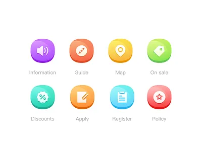 Icon for real estate fair candy colorful icon navigation