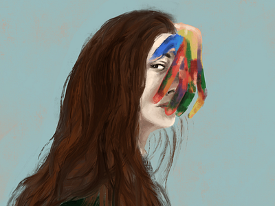 Creative or Created art artist artwork design doodle drawing graphic portrait procreate sketch