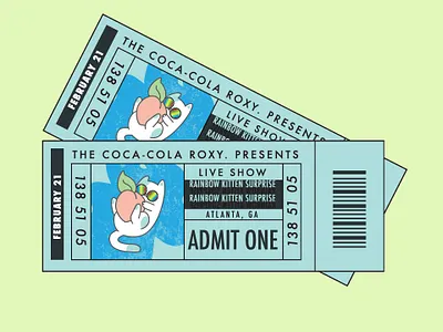 Rainbow Kitten Surprise Tickets color graphic design icon illustration rainbow kitten surprise texture vector