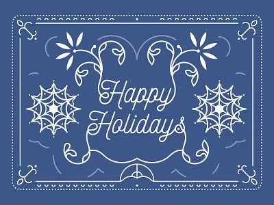 Holiday Card 2018 card christmas fillagree holiday illustration script snowflake