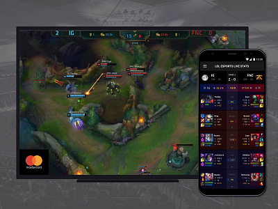 LOL Esports Live Stats app concept design esports gaming leagueoflegends media ux