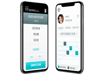 SeatSrvice Runner App app branding clean design flat illustration interface design ios logo minimal mobile sketch app typography ui ui design user experience user interface ux ux design web