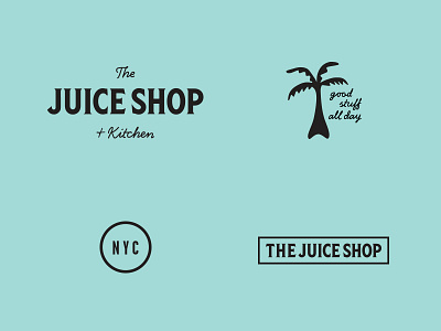 Juice & Smoothie Logo brand branding branding agency design logo nyc palm tree smoothie tropical