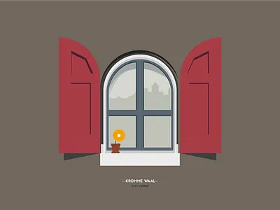 Kromme Waal architecture house illustration window