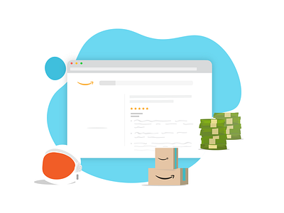 Sales, Sourcing and Listings amazon astronaut illustrator money optimize saas sales spaceman