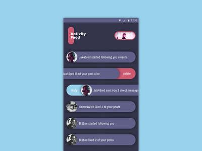 Daily Ui Day 47 Activity Feed activity feed daily ui design digital design ui ux
