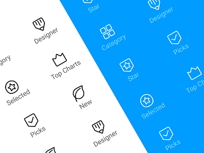 Mi Themes Icon collection app design designer icon logo pick selected star top charts ui