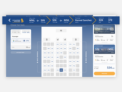 Singapore Airline Concept Design - Steps airline concept flight search process redesign singapore airline steps website