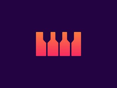 Piano / Wine abstract beer beer bottle clean concept creative flat gradient icon identity illustration logo minimal music pub sumesh wine wine app wine bar wine glass