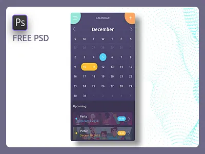 Calendar ui ux ui deisgn ui kit