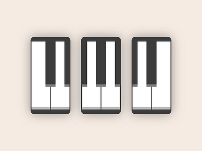 Lifelimitsart 013 / Infinite piano app beige concept dailyui design flat idea material minimal minimalism mobile music piano ui vector