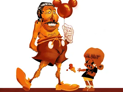 Dribbble Daltwizney balloon cartoon children crying daltwizney disney illustration kid scary shorts