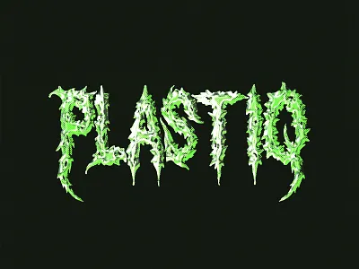 Plastiq death metal halftone typogaphy