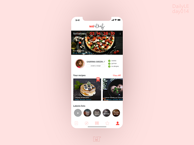 WeChef+Instagram app app concept app design countdowntimer dailyui dailyui 014 ios re design redesign concept ui