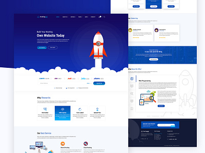 HostingLab homepage Eight clean design gradient hosting illustration landing landing page design server typography ui ux vector web website website design