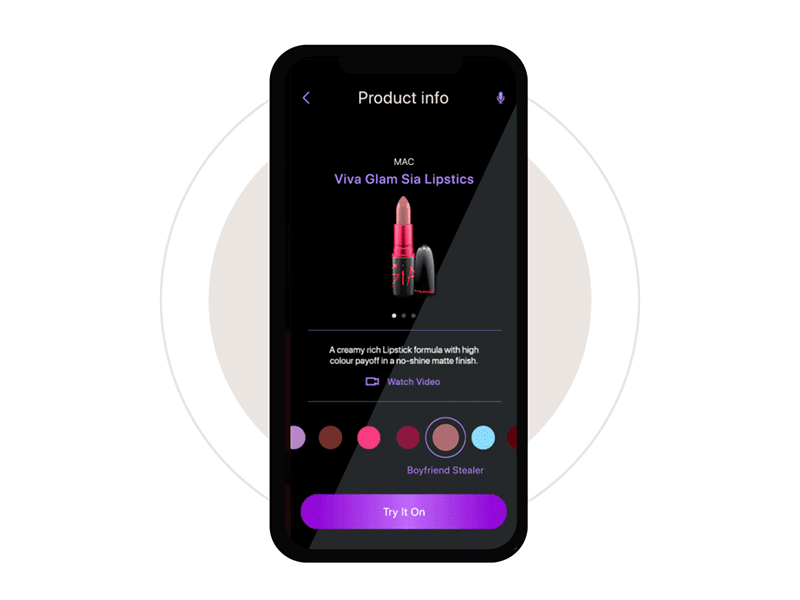 AR Beauty Retail App animation app application beauty black branding clean design icon interaction interaction design logo mentalstack minimalism mobile ui ux vector