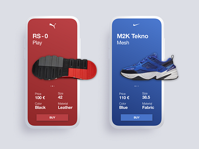 Single Product page - Daily ui - Sneakers app app application clothing design daily 100 dailyui design design trends dribbble eshop flat nike puma shoes shop shop design sneakers sneakers app ui ux web