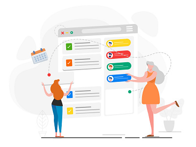 Task Management Illustration colorful design flat illustration illustrator management task web