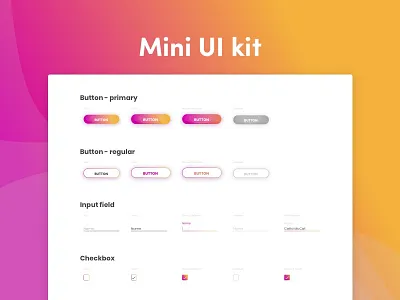 Mini UI kit design freebie kit sketch ui ui kit uidesign ux designer