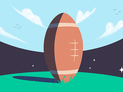 Football ball design football illustration nfl photoshop sky sports stadium