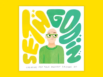 SETH GODIN!!!! AAAAAHHHH!!!! creative creative pep talk lettering marketing portrait seth godin