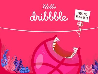 Hello Dribbble designers dribbble dribbble best shot hello illustration