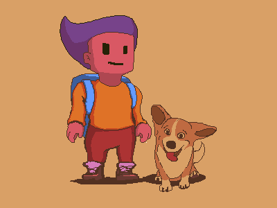 Character 2d art character cute dog game game art game asset