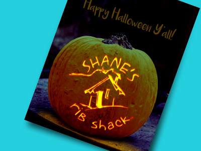 Ozee Shane's Halloween Greeting adobe illustrator design graphic design halloween logo photoshop presentation pumpkin shanes rib shack social media graphics