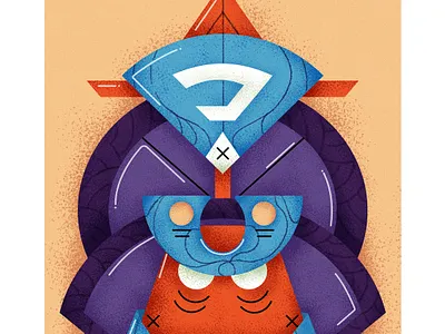 Samurai - Series 7/9 animation art artsy artwork canada design digitalart drawing flatdesign france graphic graphicdesign illustration illustrator japan montreal motion pen posca sketch