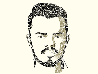 Calligram self-portrait calligram illustration portrait type typography