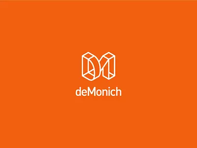 deMonich | Logo for industrial packaging solutions company 3d geometric letter letter animation letter d logo logo desoign package stroke vector