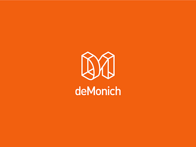 deMonich | Logo for industrial packaging solutions company 3d geometric letter letter animation letter d logo logo desoign package stroke vector