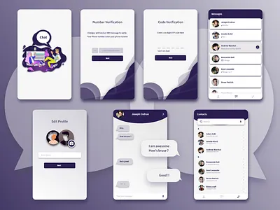 Chat Application adobe xd app concept branding chat app chat application chat box design mobile app design ui uidesign ux ux ui uxdesign xd