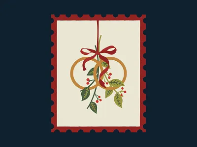 Five Gold Rings christmas design graphic graphics illustration illustrator leaves pattern print