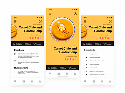 Recipe App app appdesign branding figma food ios mobile recipe recipe app ui uiux userexperience userinterface ux